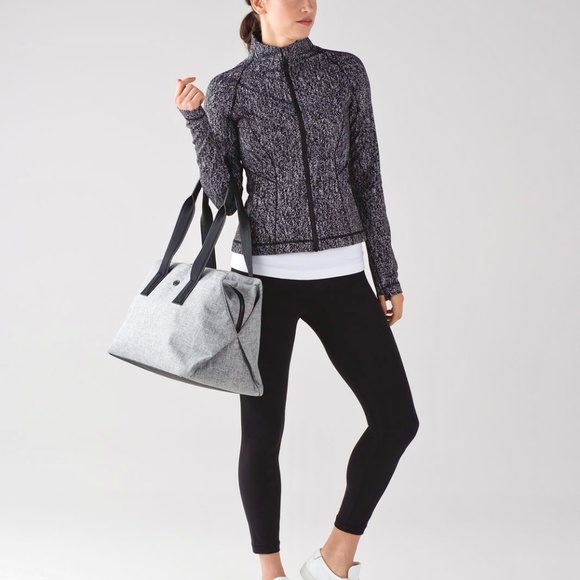 Lululemon Lightly Jacket Luon Suited Jacquard Black & White - Picture 5 of 7